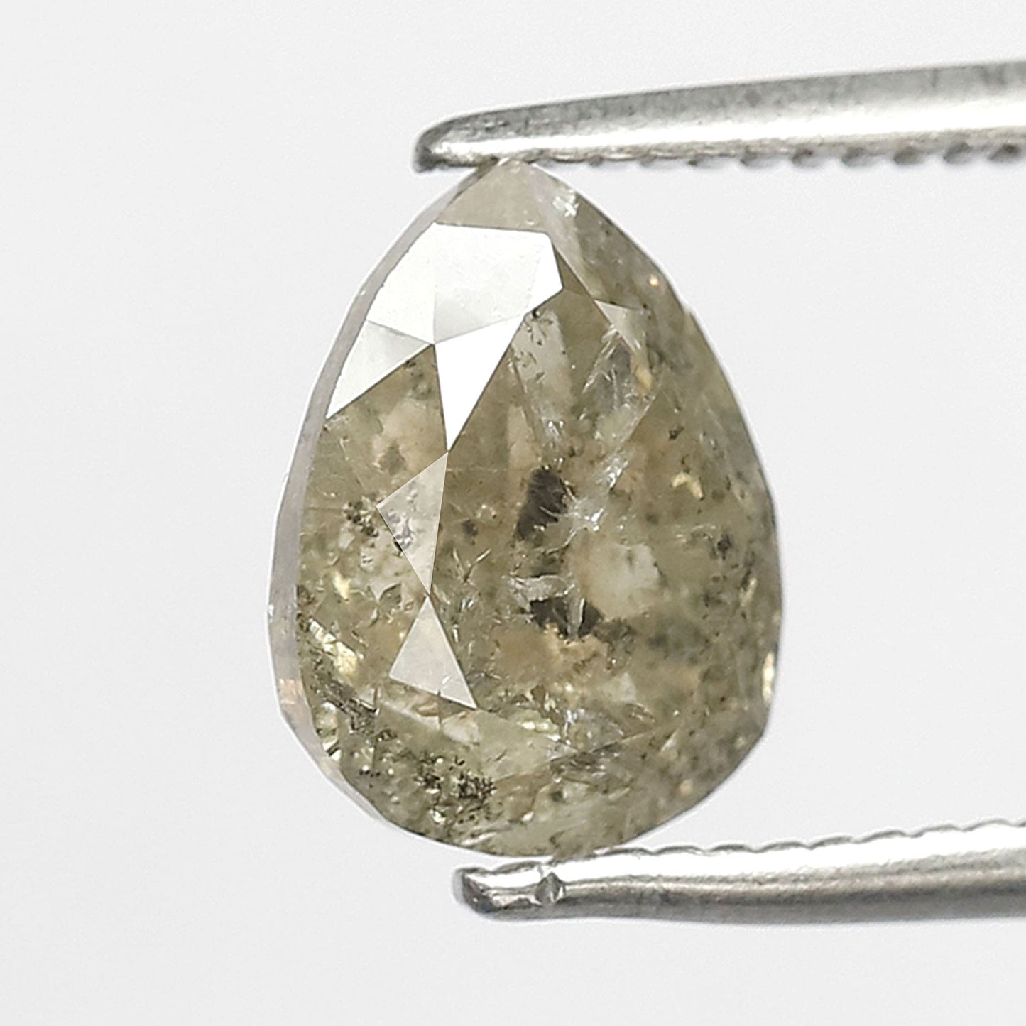 2.29 CT Translucent Pear Shape Loose Diamond, Natural Yellow Salt and Pepper Ethical Diamond For Wedding Ring