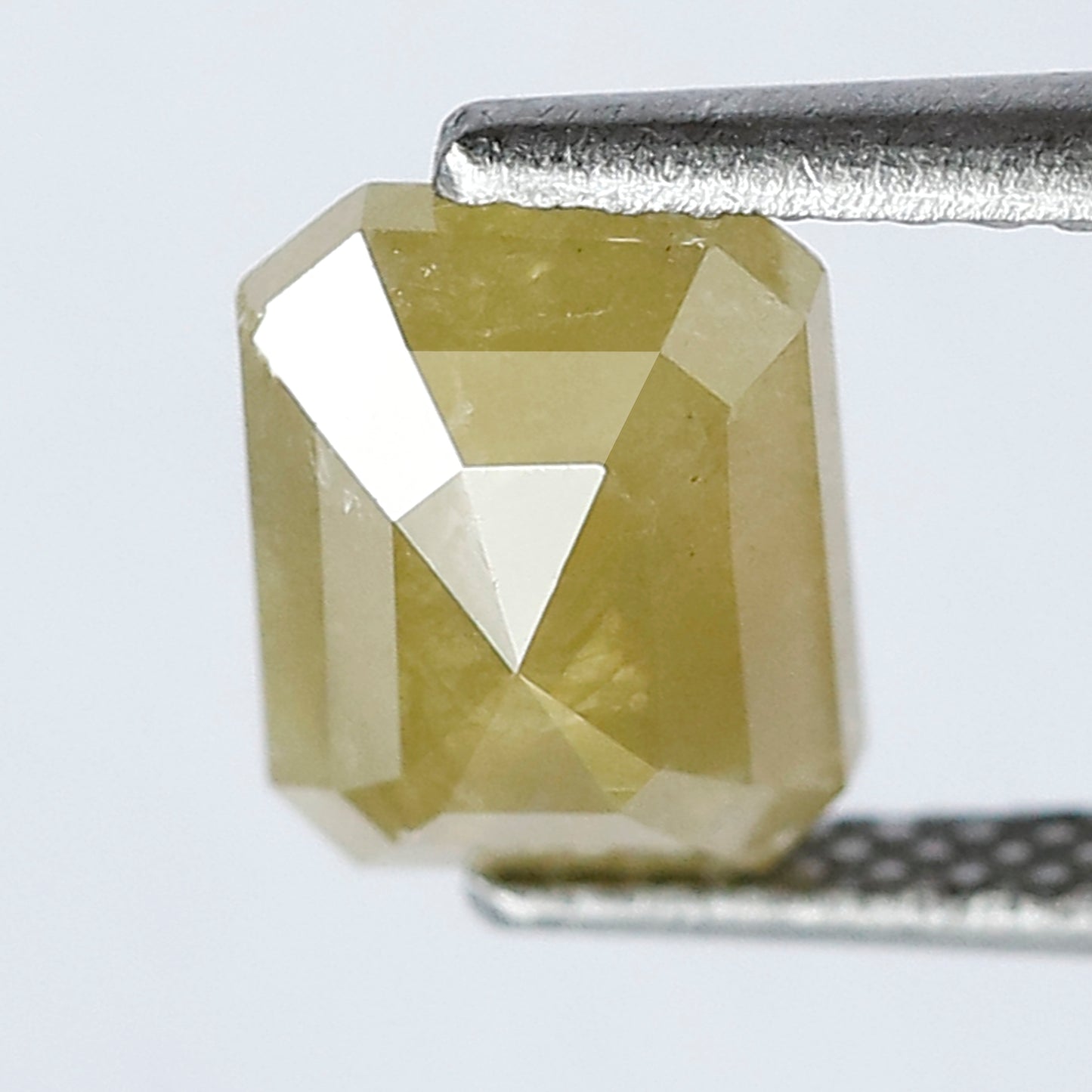 Emerald Cut 1.53 Ct Natural Yellowish Rustic Diamond | 7.50 mm Ethical Loose Diamond