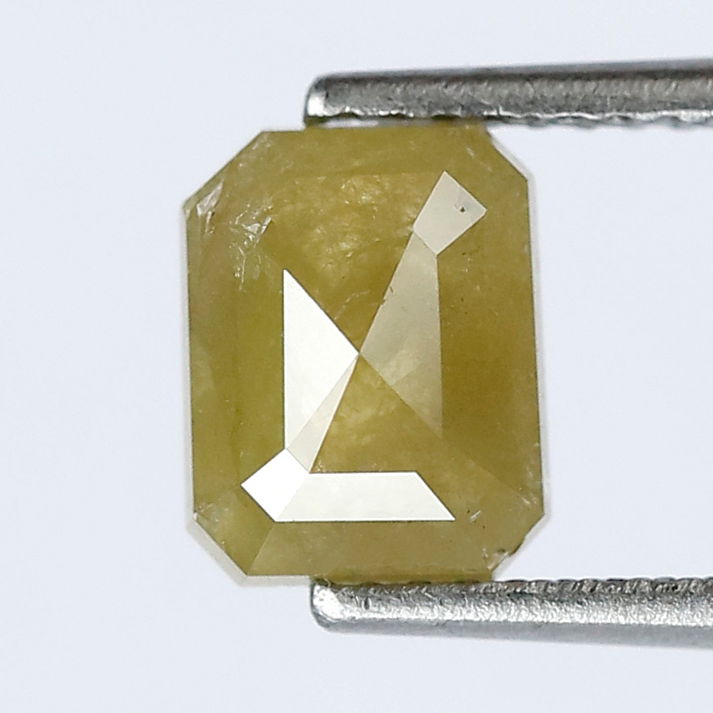 Emerald Cut 1.53 Ct Natural Yellowish Rustic Diamond | 7.50 mm Ethical Loose Diamond