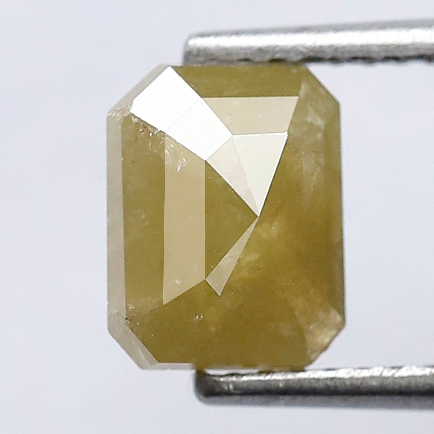 Emerald Cut 1.53 Ct Natural Yellowish Rustic Diamond | 7.50 mm Ethical Loose Diamond