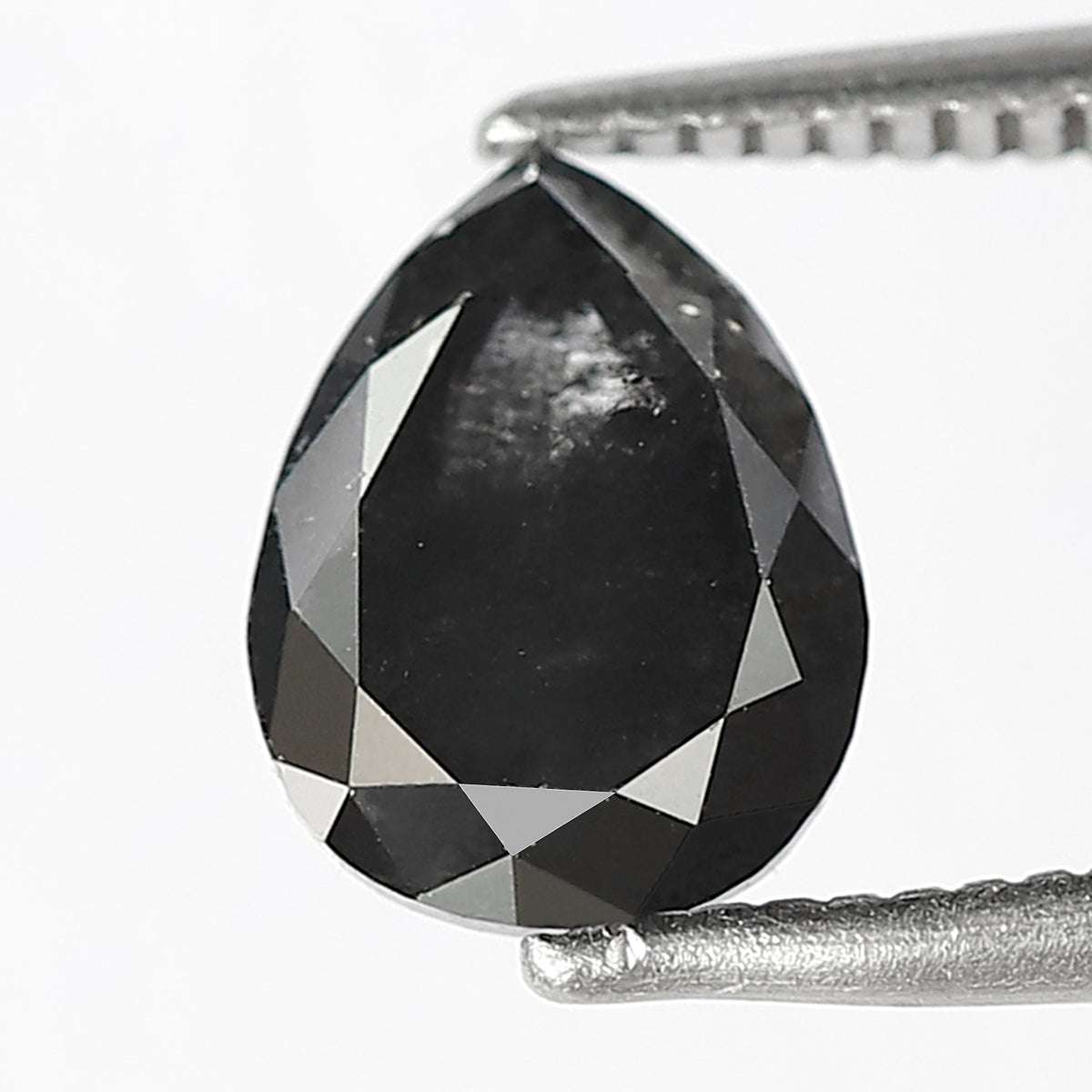 1.61 CT Pear Shape Salt and Pepper Diamond | Natural Gray Black Conflict Free Diamond | 8.00 x 6.00 mm Engagement Ring Stone