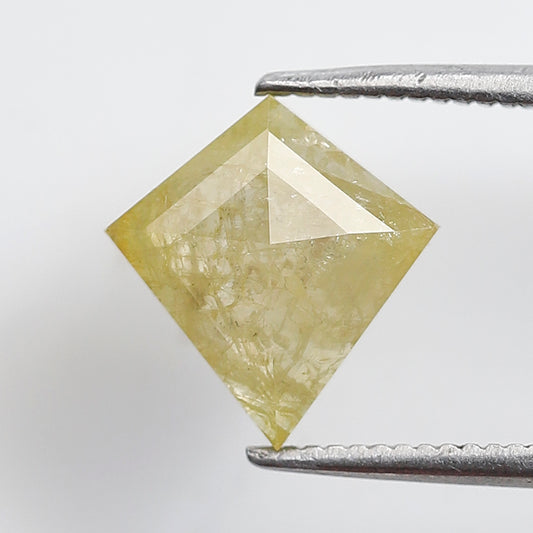 1.43 Ct Kite Shape Translucent Yellow Diamond, Natural Conflict Free Loose Diamond for Pendant & Wedding Band