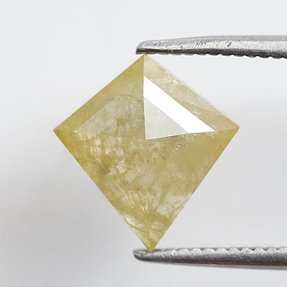 1.43 Ct Kite Shape Translucent Yellow Diamond, Natural Conflict Free Loose Diamond for Pendant & Wedding Band