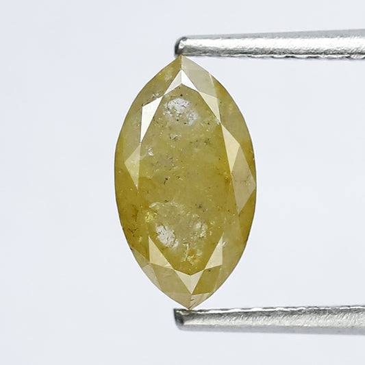 1.75 Ct Marquise Shape Rustic Diamond | Natural Yellow Conflict Free Loose Diamond For Bridal Ring