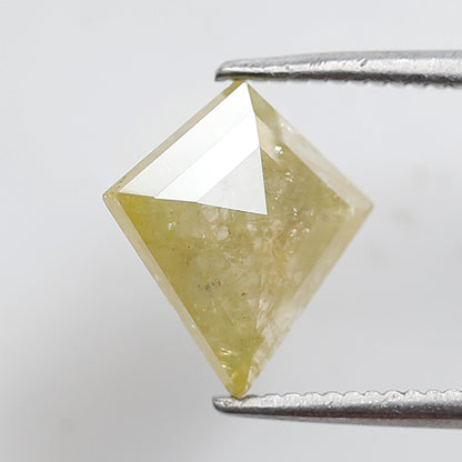 1.43 Ct Kite Shape Translucent Yellow Diamond, Natural Conflict Free Loose Diamond for Pendant & Wedding Band