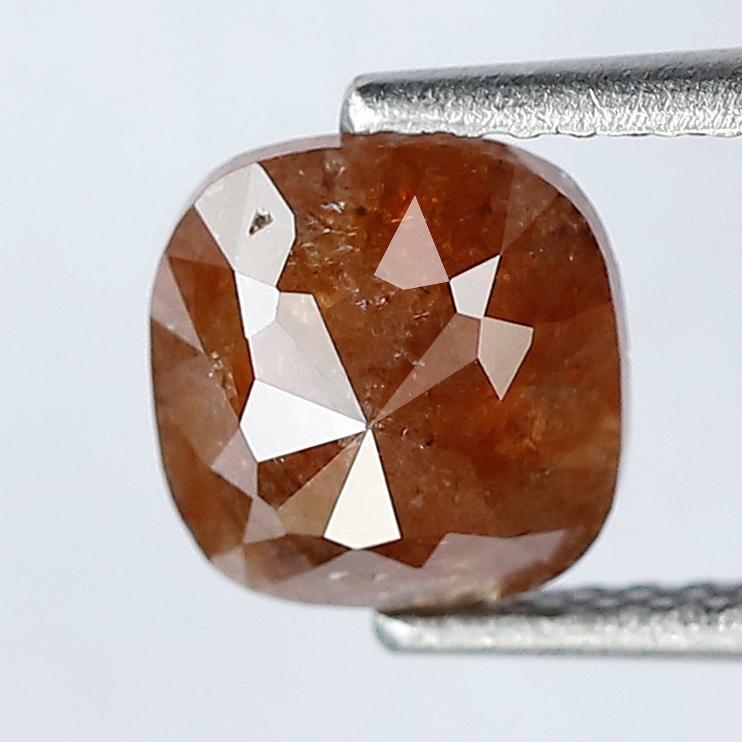 Natural 1.34 Ct Reddish Cushion Diamond | 6.80 mm Rustic Ethical Loose Stone for Jewelry Gift