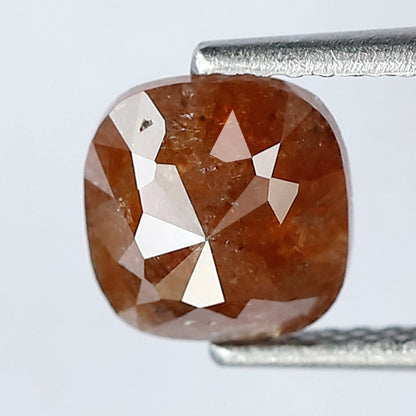 Natural 1.34 Ct Reddish Cushion Diamond | 6.80 mm Rustic Ethical Loose Stone for Jewelry Gift