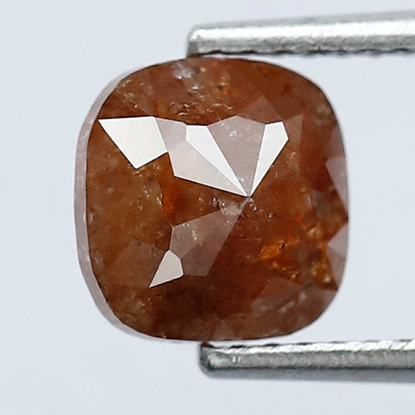 Natural 1.34 Ct Reddish Cushion Diamond | 6.80 mm Rustic Ethical Loose Stone for Jewelry Gift