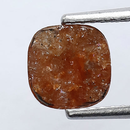 Natural 1.34 Ct Reddish Cushion Diamond | 6.80 mm Rustic Ethical Loose Stone for Jewelry Gift