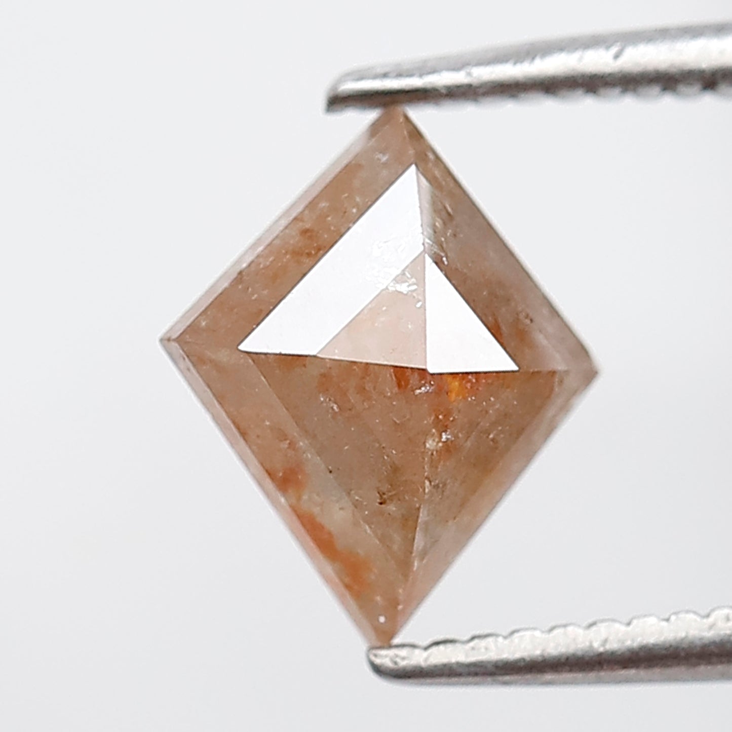 1.37 Ct Natural Peach Reddish Kite Shape Diamond, 8.70 x 7.20 mm Loose Rustic Diamond for Pendant, Engagement or Wedding Jewelry