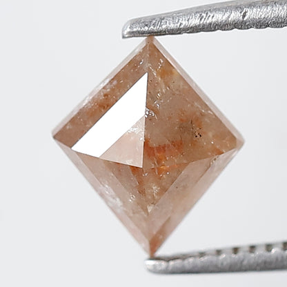 1.37 Ct Natural Peach Reddish Kite Shape Diamond, 8.70 x 7.20 mm Loose Rustic Diamond for Pendant, Engagement or Wedding Jewelry