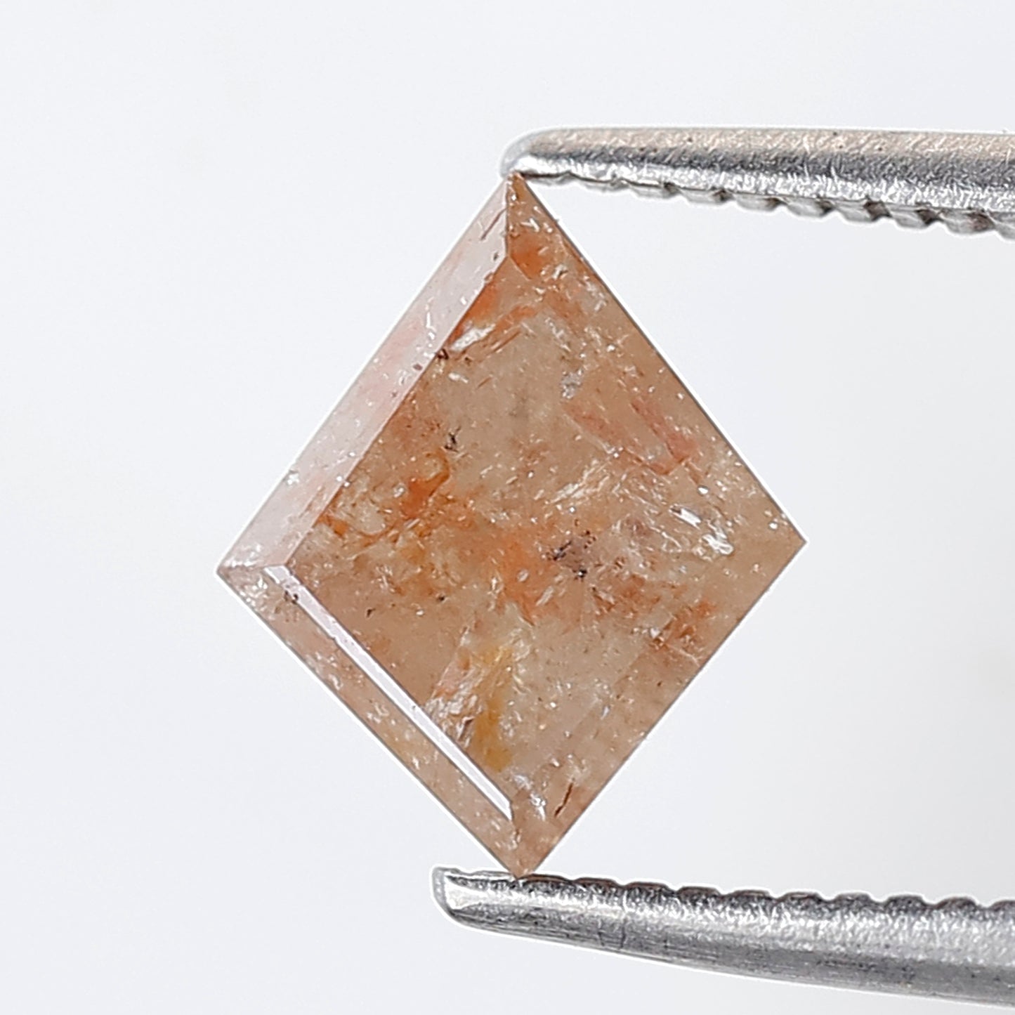 1.37 Ct Natural Peach Reddish Kite Shape Diamond, 8.70 x 7.20 mm Loose Rustic Diamond for Pendant, Engagement or Wedding Jewelry