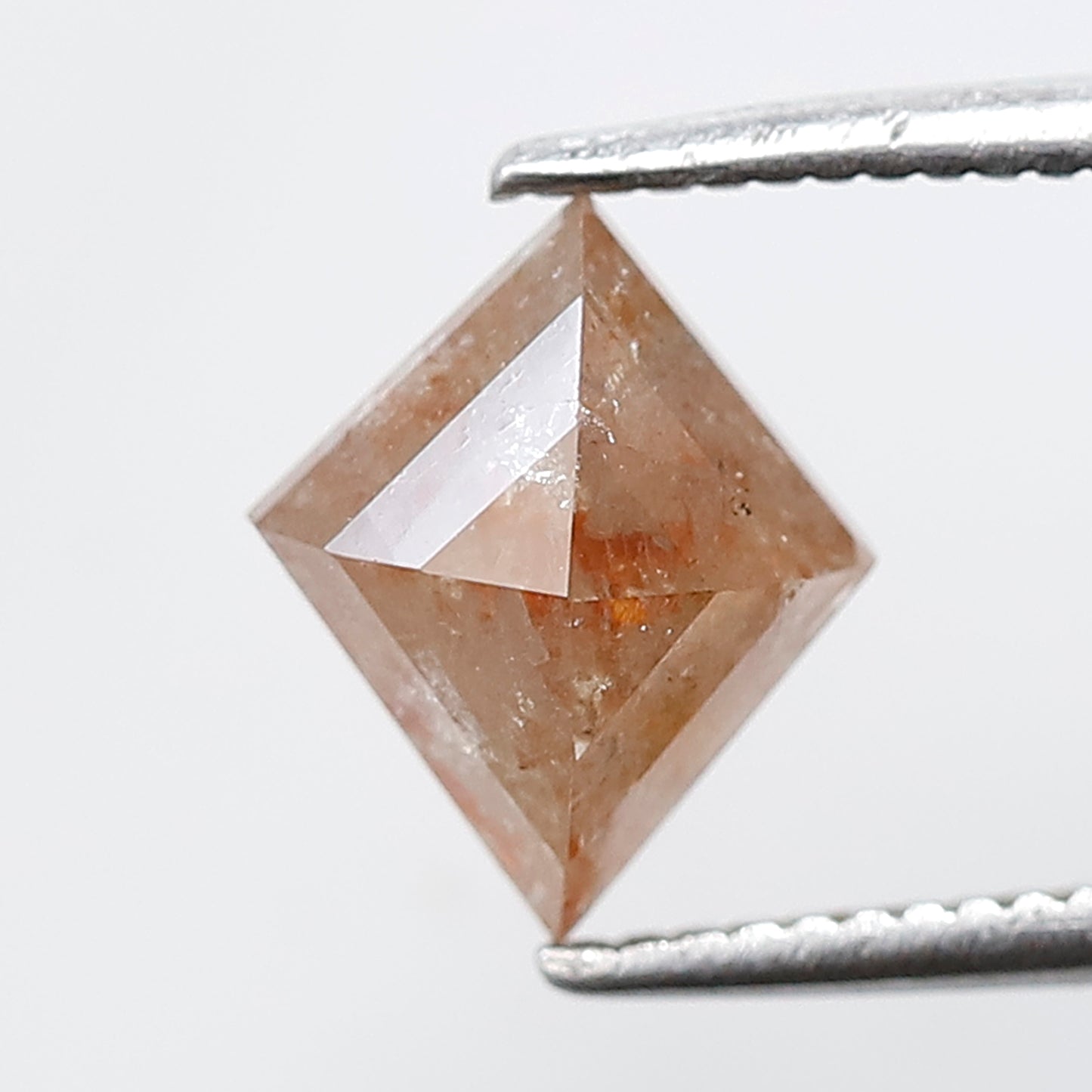 1.37 Ct Natural Peach Reddish Kite Shape Diamond, 8.70 x 7.20 mm Loose Rustic Diamond for Pendant, Engagement or Wedding Jewelry