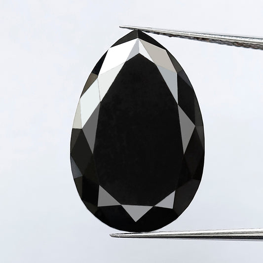 Pear-shaped diamond 13.45 CT 19 MM Black Diamonds Teardrop Diamond Ring