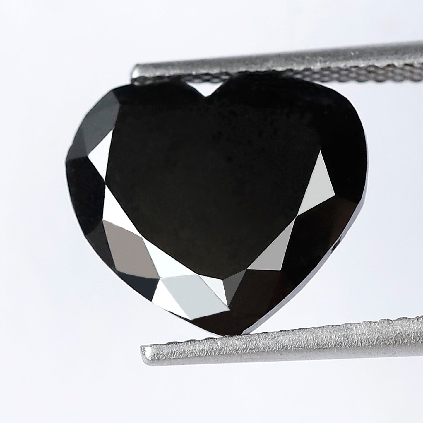 Heart Shape 8.22 CT 11.90 MM AAA Quality Loose Black Diamond For Engagement Ring
