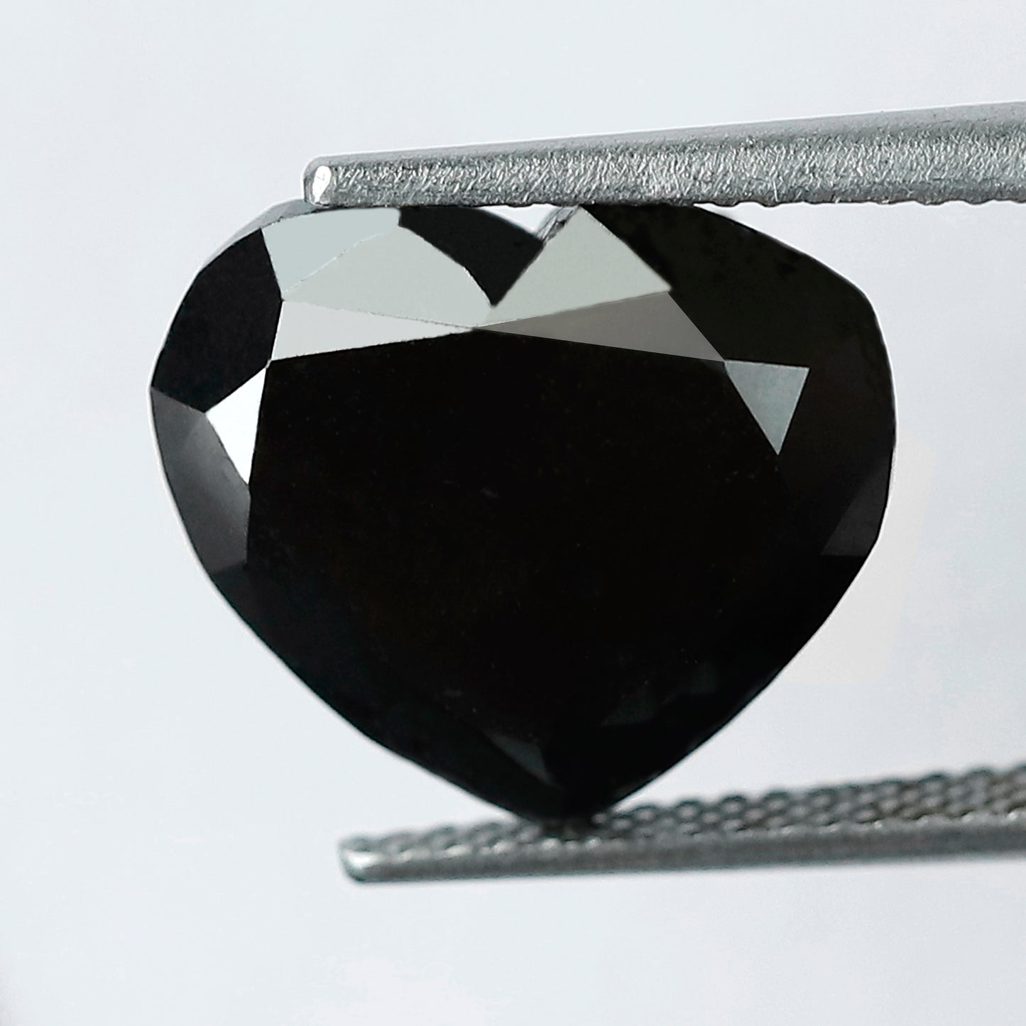 Heart Shape 8.22 CT 11.90 MM AAA Quality Loose Black Diamond For Engagement Ring