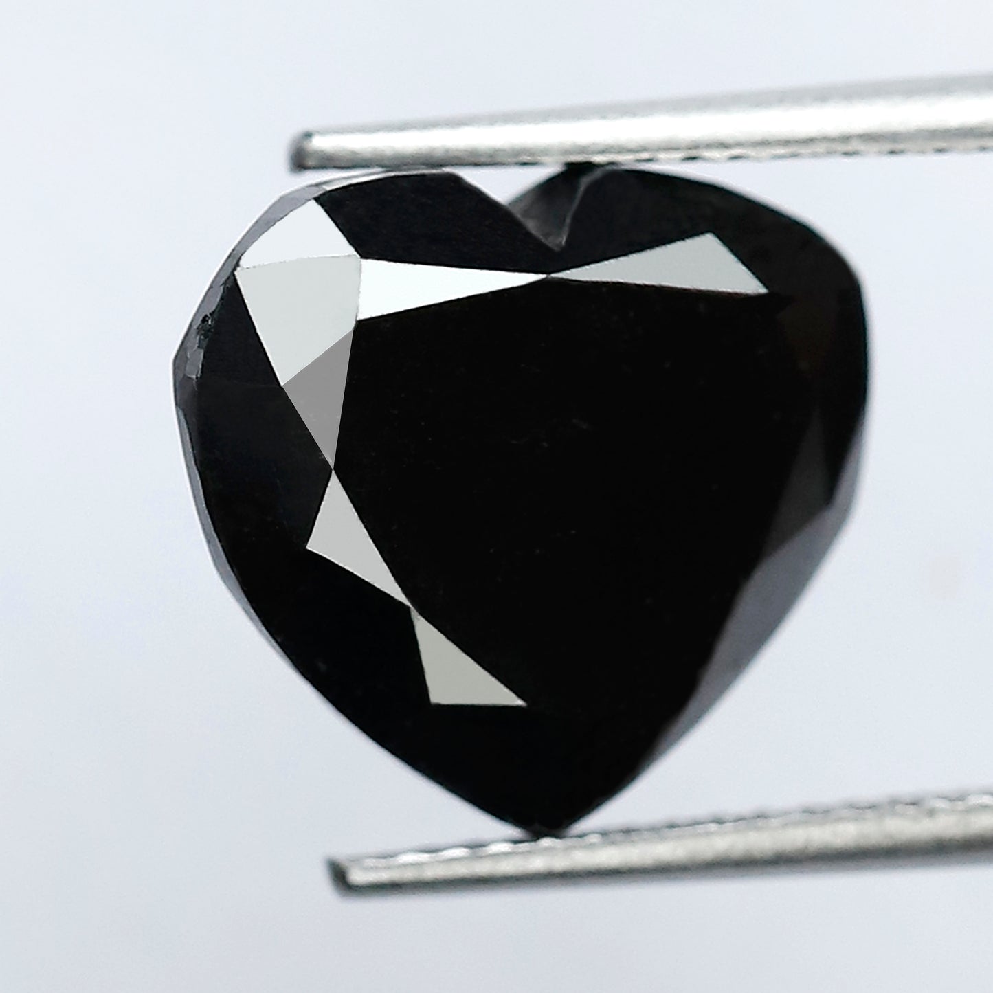 Heart Shape 8.22 CT 11.90 MM AAA Quality Loose Black Diamond For Engagement Ring