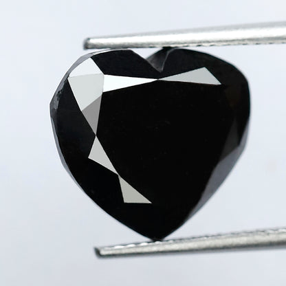 Heart Shape 8.22 CT 11.90 MM AAA Quality Loose Black Diamond For Engagement Ring