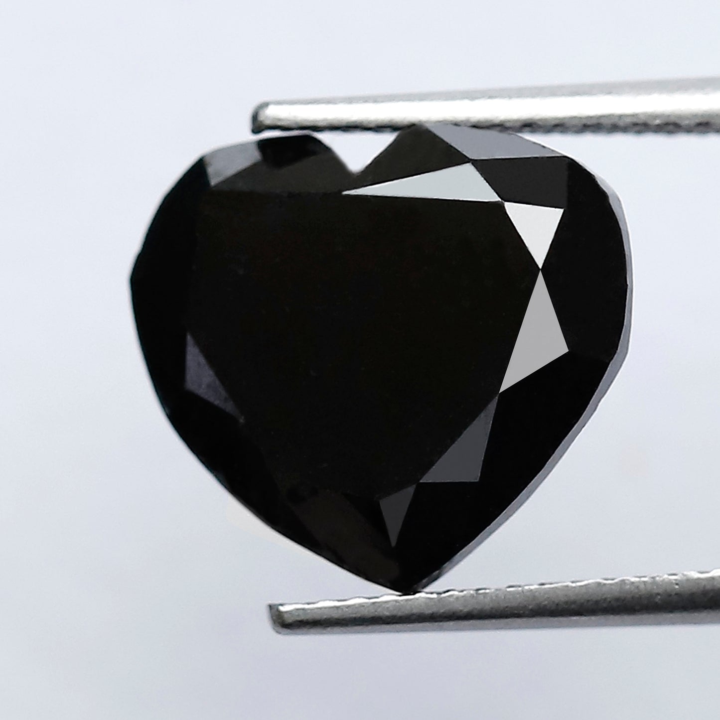 Heart Shape 8.22 CT 11.90 MM AAA Quality Loose Black Diamond For Engagement Ring