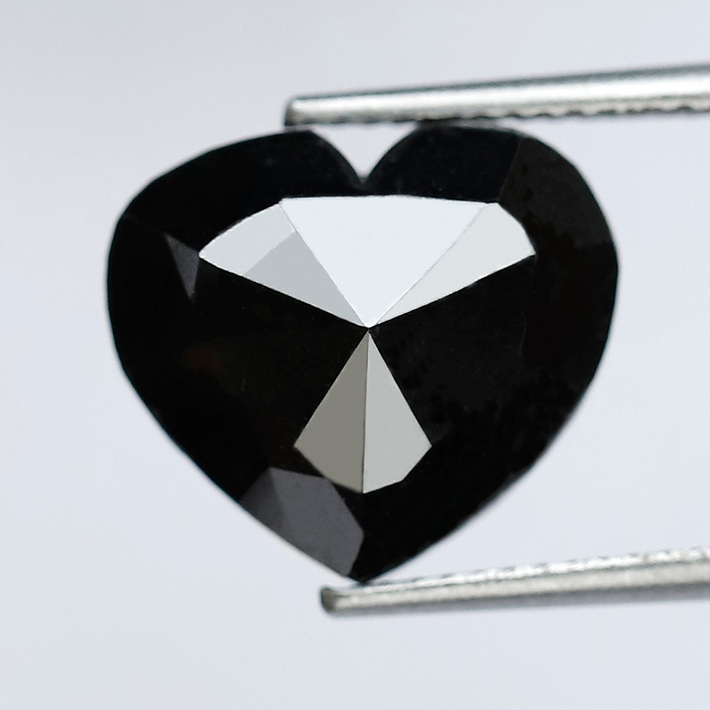 Heart Shape 8.22 CT 11.90 MM AAA Quality Loose Black Diamond For Engagement Ring