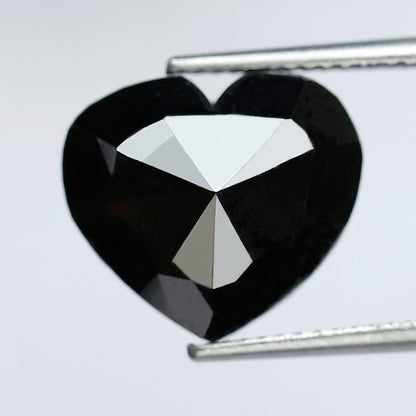 Heart Shape 8.22 CT 11.90 MM AAA Quality Loose Black Diamond For Engagement Ring