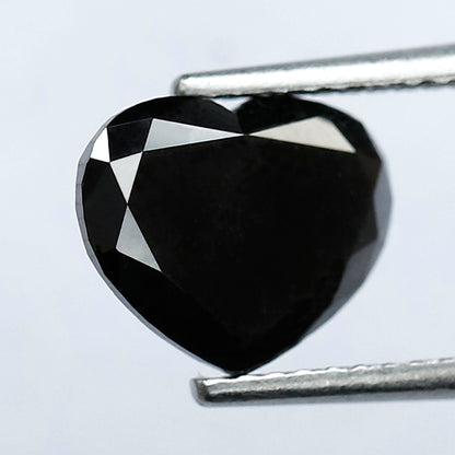 2.28 CT 7.80 MM Black Heart Shape Diamond Loose AAA Quality Black Diamonds Black Diamond Engagement Ring