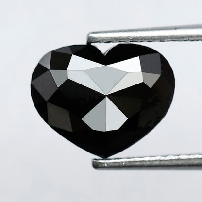 2.28 CT 7.80 MM Black Heart Shape Diamond Loose AAA Quality Black Diamonds Black Diamond Engagement Ring
