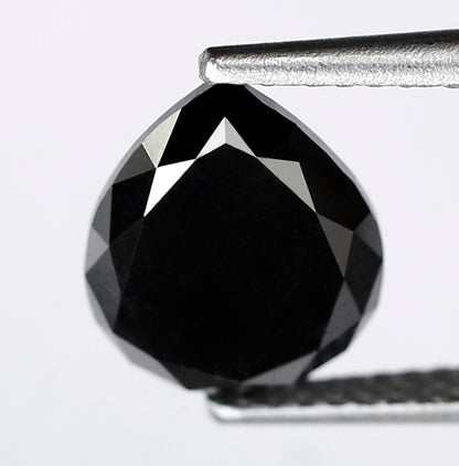 2.68 CT 9.70 MM Pear Shaped Black Diamonds Loose Diamond Pear Engagement Ring