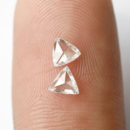 4 x 4 MM Loose Natural Pair Eye Clean SI Clarity Diamond 0.40 Ct FG Color Conflict Free Rose Cut Diamond Custom Made Wedding Jewelry