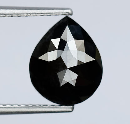 2.68 CT 9.70 MM Pear Shaped Black Diamonds Loose Diamond Pear Engagement Ring