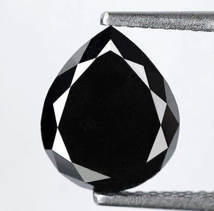 2.68 CT 9.70 MM Pear Shaped Black Diamonds Loose Diamond Pear Engagement Ring