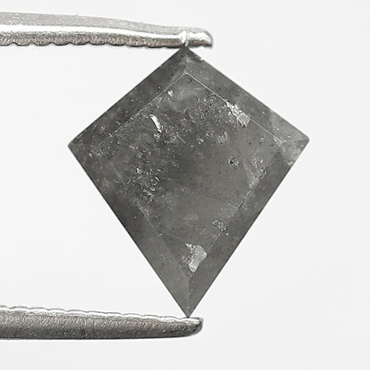 1.70 CT Kite Shape Salt and Pepper Diamond, 9.20 x 8.20 mm Natural Earth Mined Loose Diamond For Bridal Ring and Jewelry
