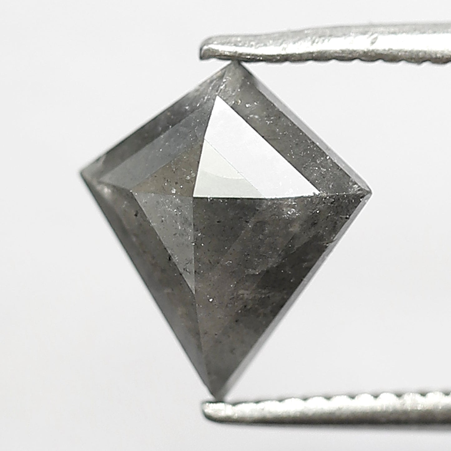 1.70 CT Kite Shape Salt and Pepper Diamond, 9.20 x 8.20 mm Natural Earth Mined Loose Diamond For Bridal Ring and Jewelry