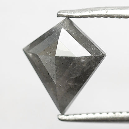 1.70 CT Kite Shape Salt and Pepper Diamond, 9.20 x 8.20 mm Natural Earth Mined Loose Diamond For Bridal Ring and Jewelry