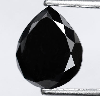 2.68 CT 9.70 MM Pear Shaped Black Diamonds Loose Diamond Pear Engagement Ring