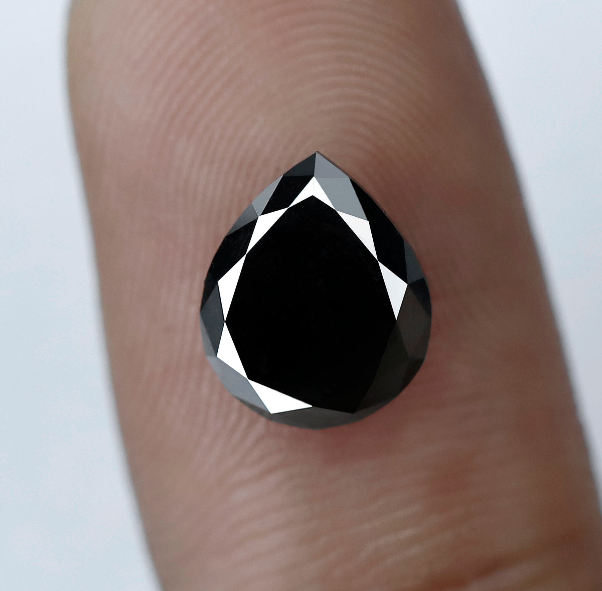 2.68 CT 9.70 MM Pear Shaped Black Diamonds Loose Diamond Pear Engagement Ring