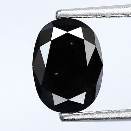 1.85 CT 8.40 MM Black Oval Shape Diamond Loose Diamond AAA Quality Diamond oval Black Diamonds