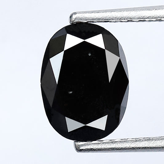 1.85 CT 8.40 MM Black Oval Shape Diamond Loose Diamond AAA Quality Diamond oval Black Diamonds