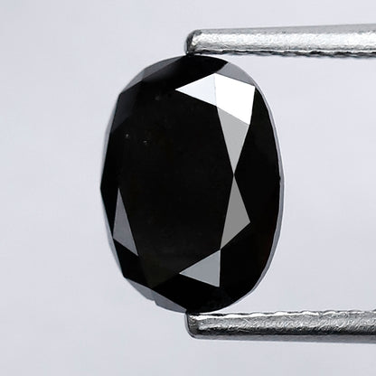 1.85 CT 8.40 MM Black Oval Shape Diamond Loose Diamond AAA Quality Diamond oval Black Diamonds