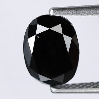 1.85 CT 8.40 MM Black Oval Shape Diamond Loose Diamond AAA Quality Diamond oval Black Diamonds