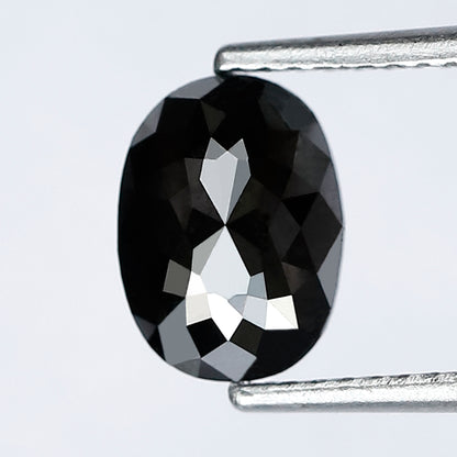 1.85 CT 8.40 MM Black Oval Shape Diamond Loose Diamond AAA Quality Diamond oval Black Diamonds
