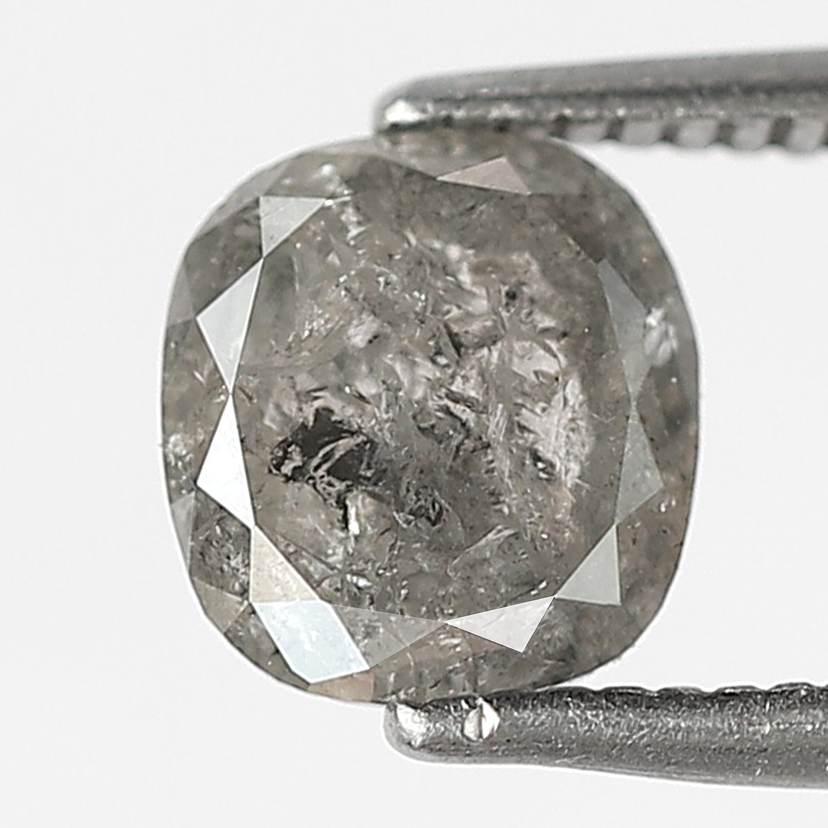 1.30 CT Cushion Cut Salt and Pepper Diamond – Natural Gray Black Loose Ethical Diamond for Engagement Ring