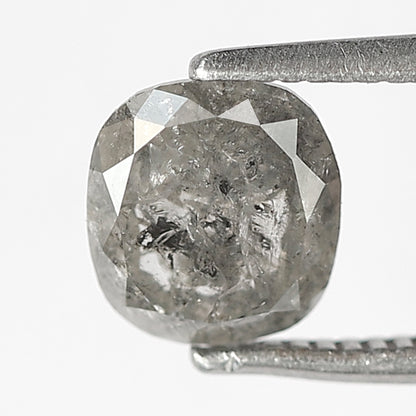 1.30 CT Cushion Cut Salt and Pepper Diamond – Natural Gray Black Loose Ethical Diamond for Engagement Ring
