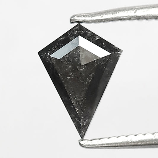 Natural 0.91 CT Kite Shape Gray Black Diamond – 8.30 mm Ethical Earth Mined Salt and Pepper Loose Stone