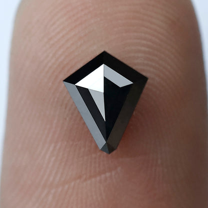 0.75 CT 7.50 MM Kite Shape Black Color Diamond AAA Quality Loose Diamond