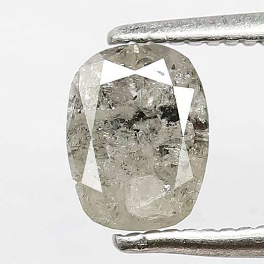 1.03 CT Loose Natural Diamond Oval Shape Diamond Grey Black Color Diamond 6.5 MM Salt And Pepper Diamond for Wedding jewelry