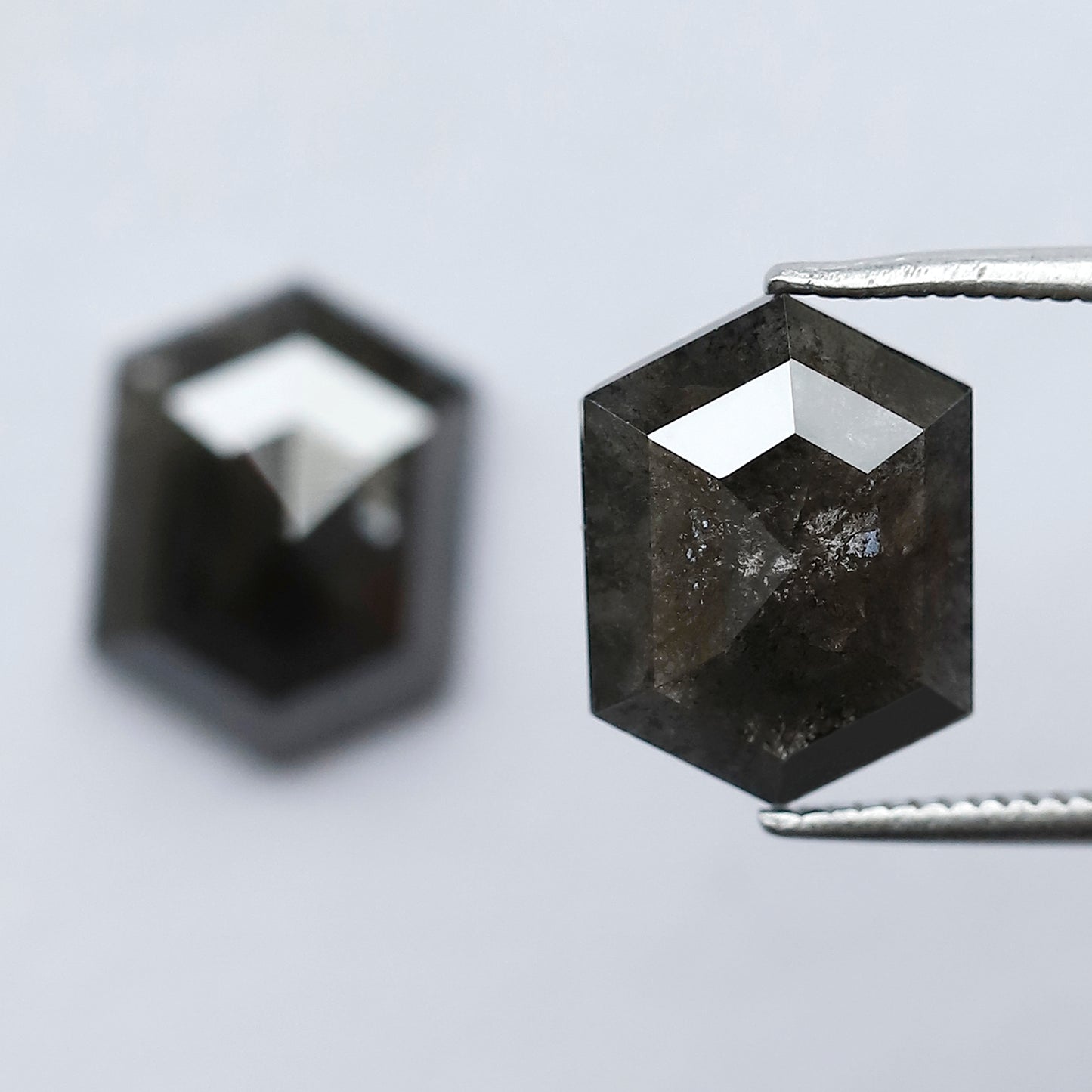 5.92 CT 11 MM Pair Of Elongated Hexagon Shape Diamond Rustic Loose Natural Diamond For Engagement Ring