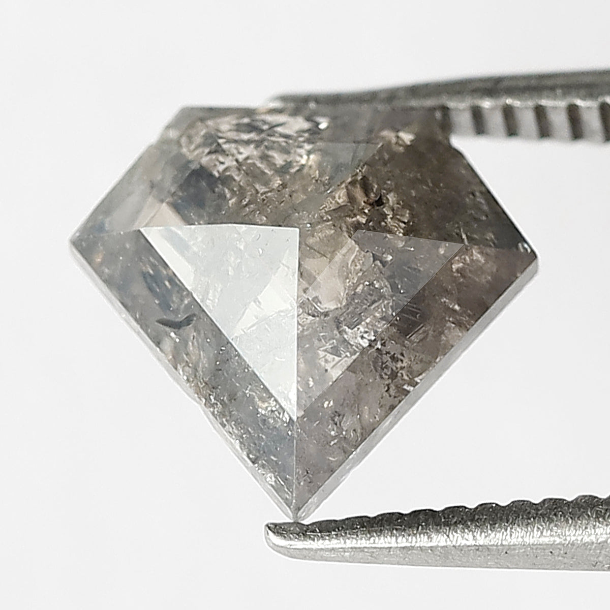 1.68 CT Diamond cut Natural Loose Gray Black Salt and Pepper Diamond For Pendant and Wedding Ring