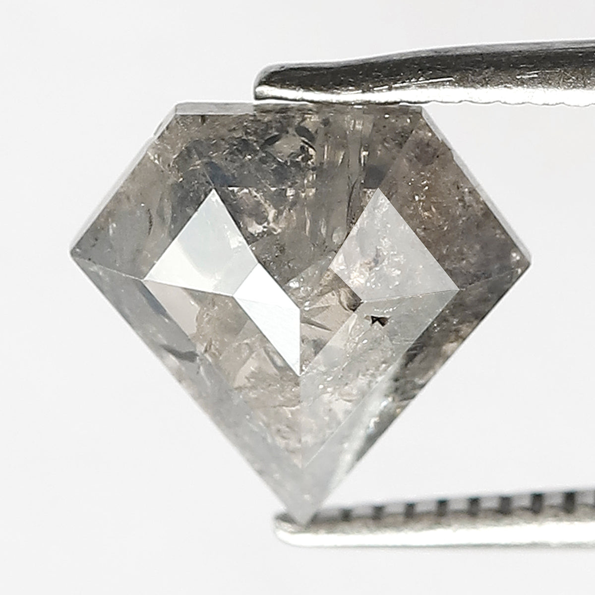 1.68 CT Diamond cut Natural Loose Gray Black Salt and Pepper Diamond For Pendant and Wedding Ring