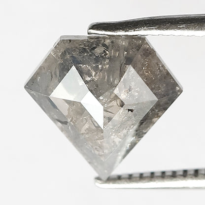 1.68 CT Diamond cut Natural Loose Gray Black Salt and Pepper Diamond For Pendant and Wedding Ring